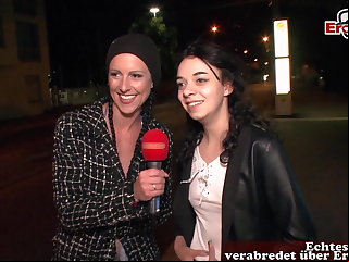 Taxi GERMAN STREET CASTING - Girl asks normal guy for sex in car